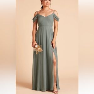 Birdy Grey Bridesmaid/Formal Dress DEVIN CONVERTIBLE CHIFFON SEA GLASS Size S